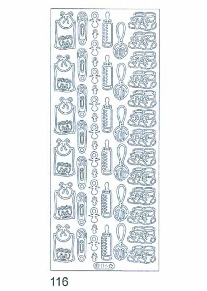 Deco Stickers - Baby Accessories Silver