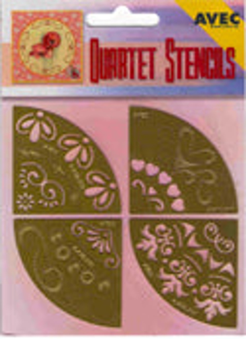 Quartet Stencils - Embossing /Stitching Fantasy