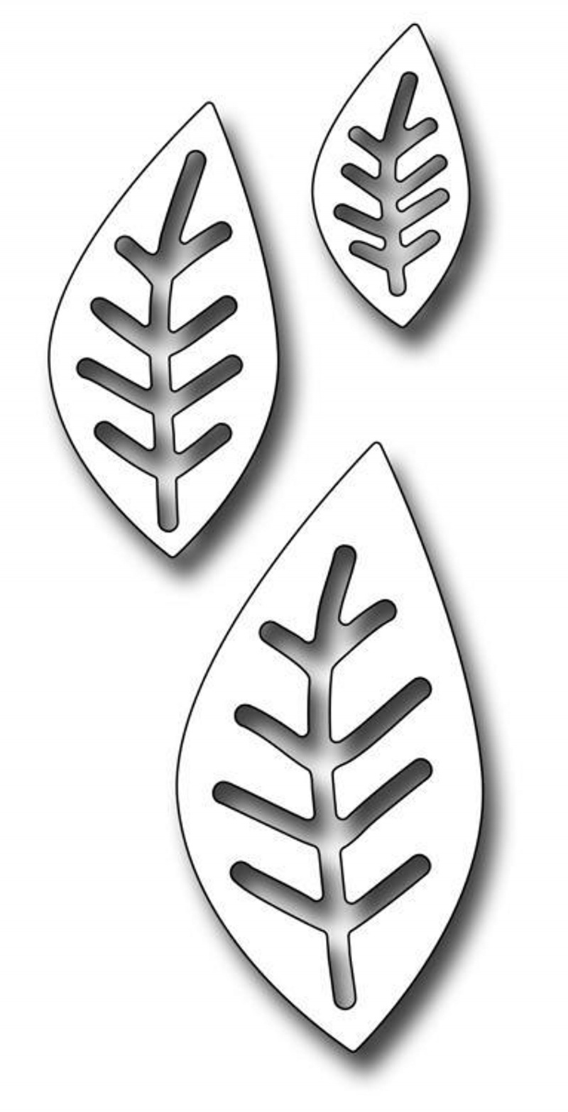 Frantic Stamper Precision Die - Primitive Veined Leaves