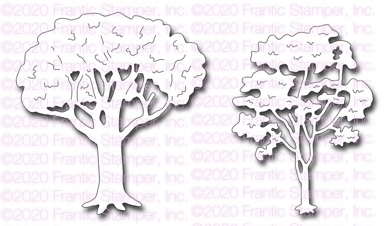 Frantic Stamper Precision Die - Large Deciduous Trees