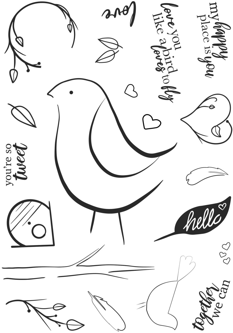 Creative Expressions Bonnita Moaby You're Tweet 6 In X 8 In Clear Stamp Set