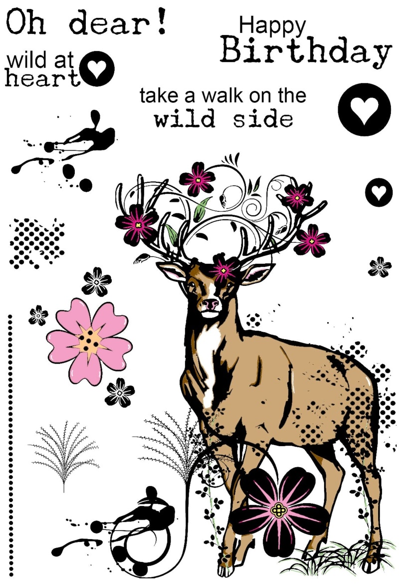 Creative Expressions Designer Boutique Woodland Walk Collection My Dear Deer A6 Clear Stamp Set