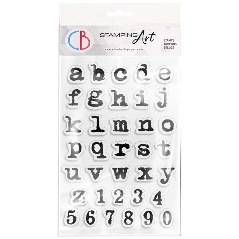 Ciao Bella Clear Stamp Set 4"X6" Remington Lowercase Alphabet