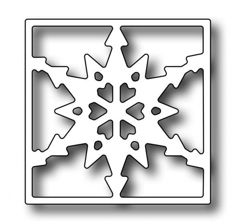 Frantic Stamper Precision Die - Square Vignette Snowflake Insert