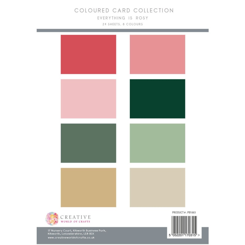 The Paper Boutique Everything Is Rosy Colour Card Collection