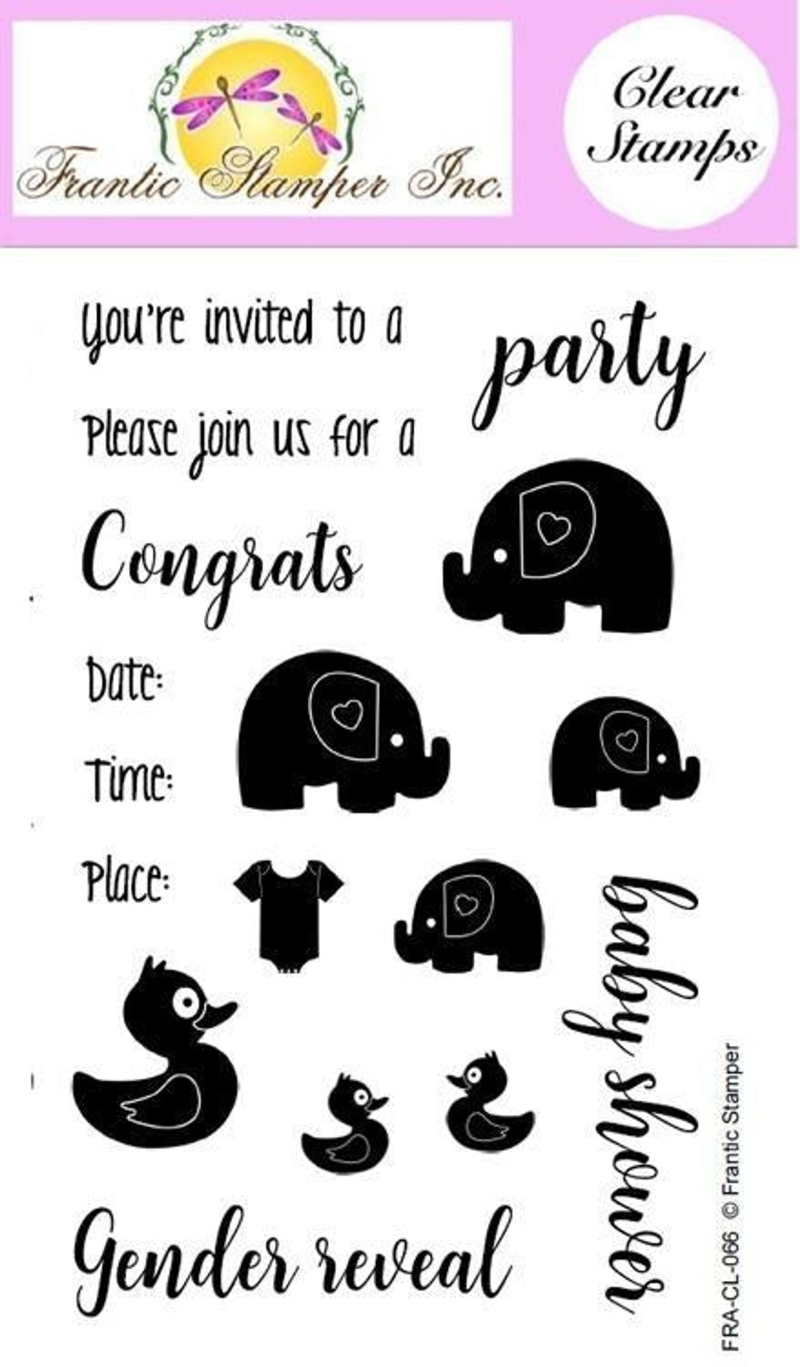 Frantic Stamper Clear Stamp Set - Baby Party