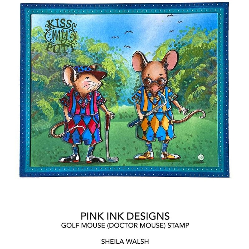 Pink Ink Designs Golf Mouse A7 Clear Stamp