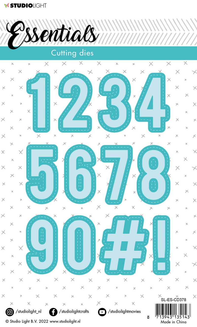 Sl Cutting Dies Big Numbers Essentials 133X184x1mm 24 Pc Nr.378