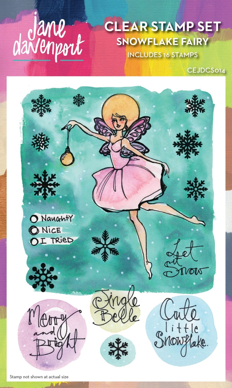 Creative Expressions Jane Davenport Snowflake Fairy 6 In X 4 In Clear Stamp Set