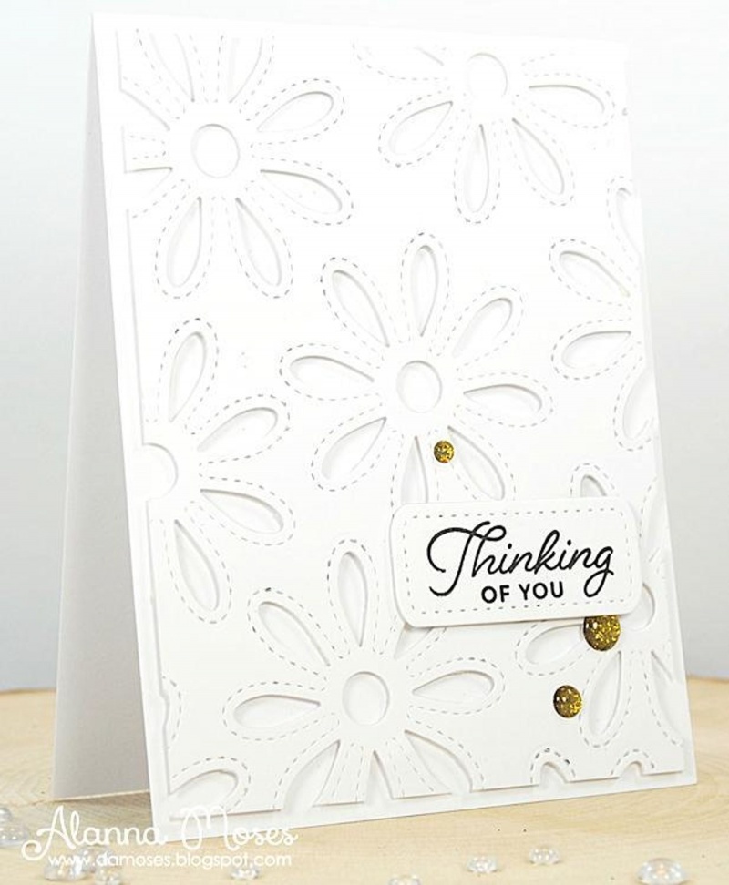 Frantic Stamper Precision Die - Stitched Daisy Pair