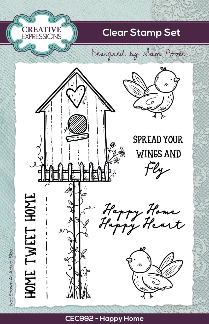 Creative Expressions Sam Poole Happy Home 6 In X 4 In Clear Stamp Set