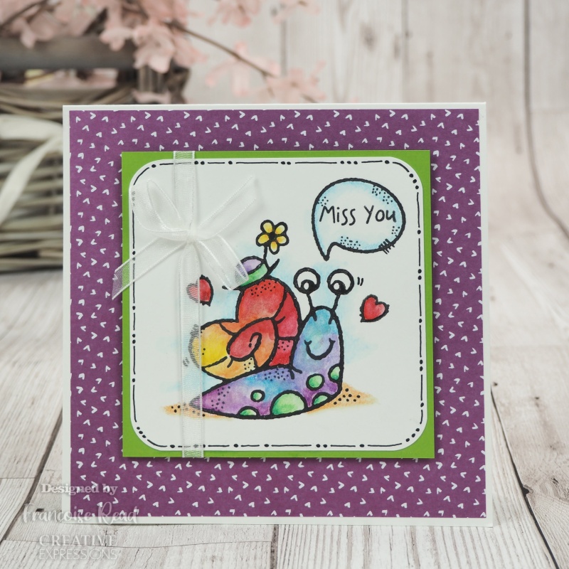 Woodware Clear Singles Happy Snail 3 In X 4 In Stamp