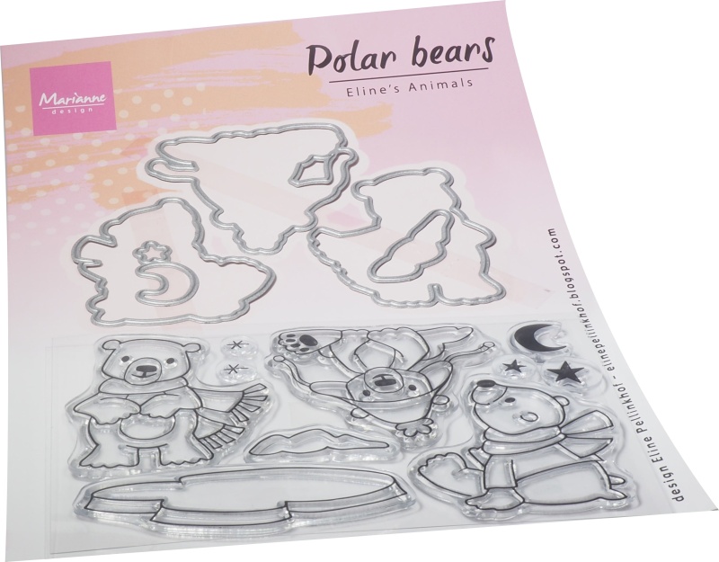 Marianne Design Eline's Polar Bears Stamp & Die Set