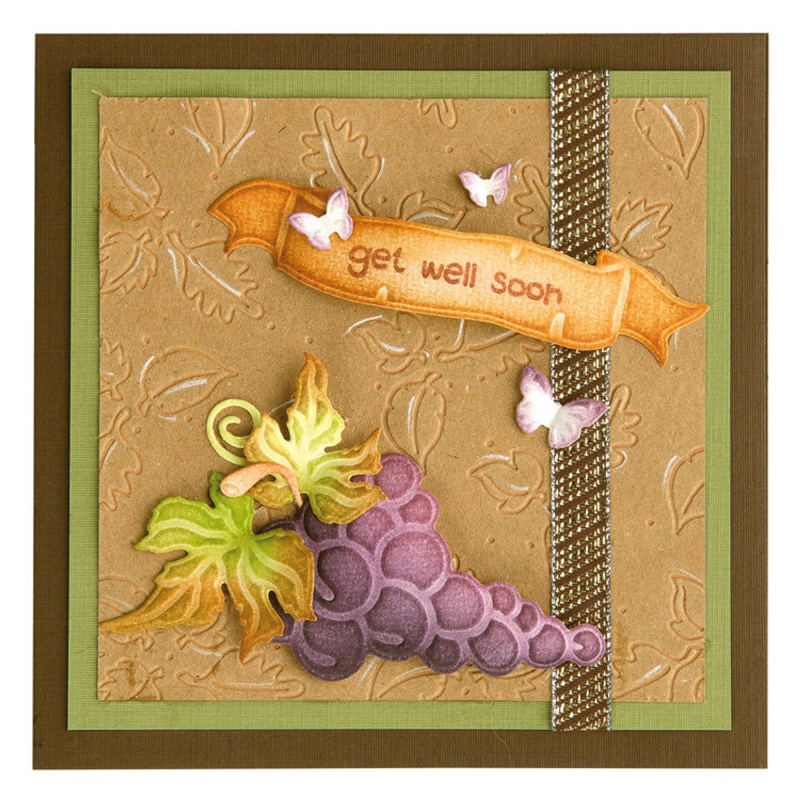Embossing Folder Background Leaves