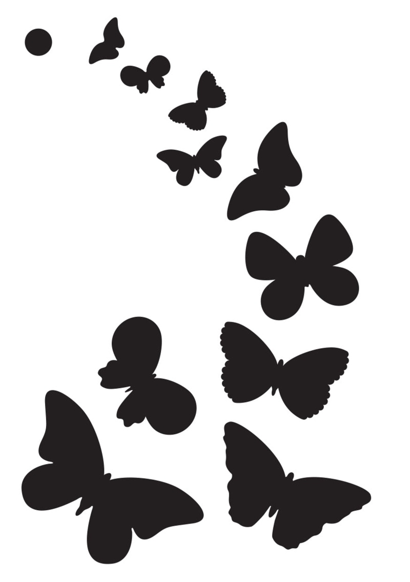 Creative Expressions Mini Stencil Butterflies In Flight 4.0 In X 3.0 In
