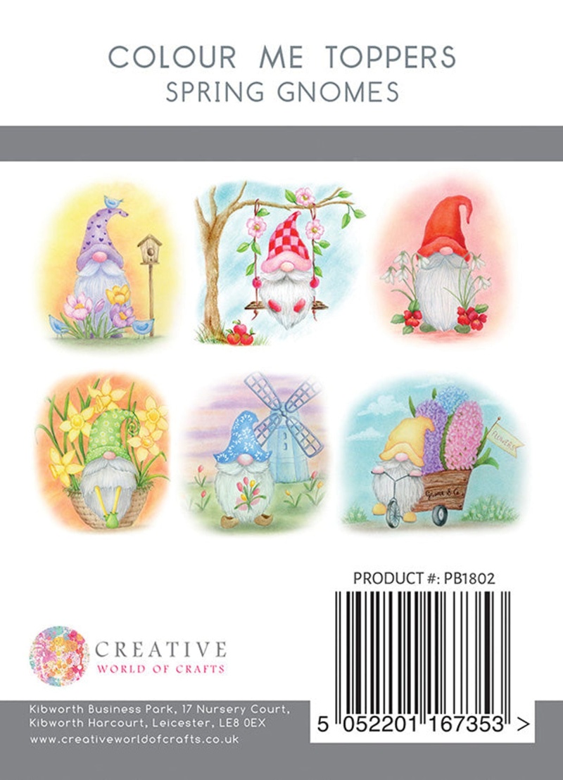The Paper Boutique Spring Gnomes Colour Me Toppers Collection