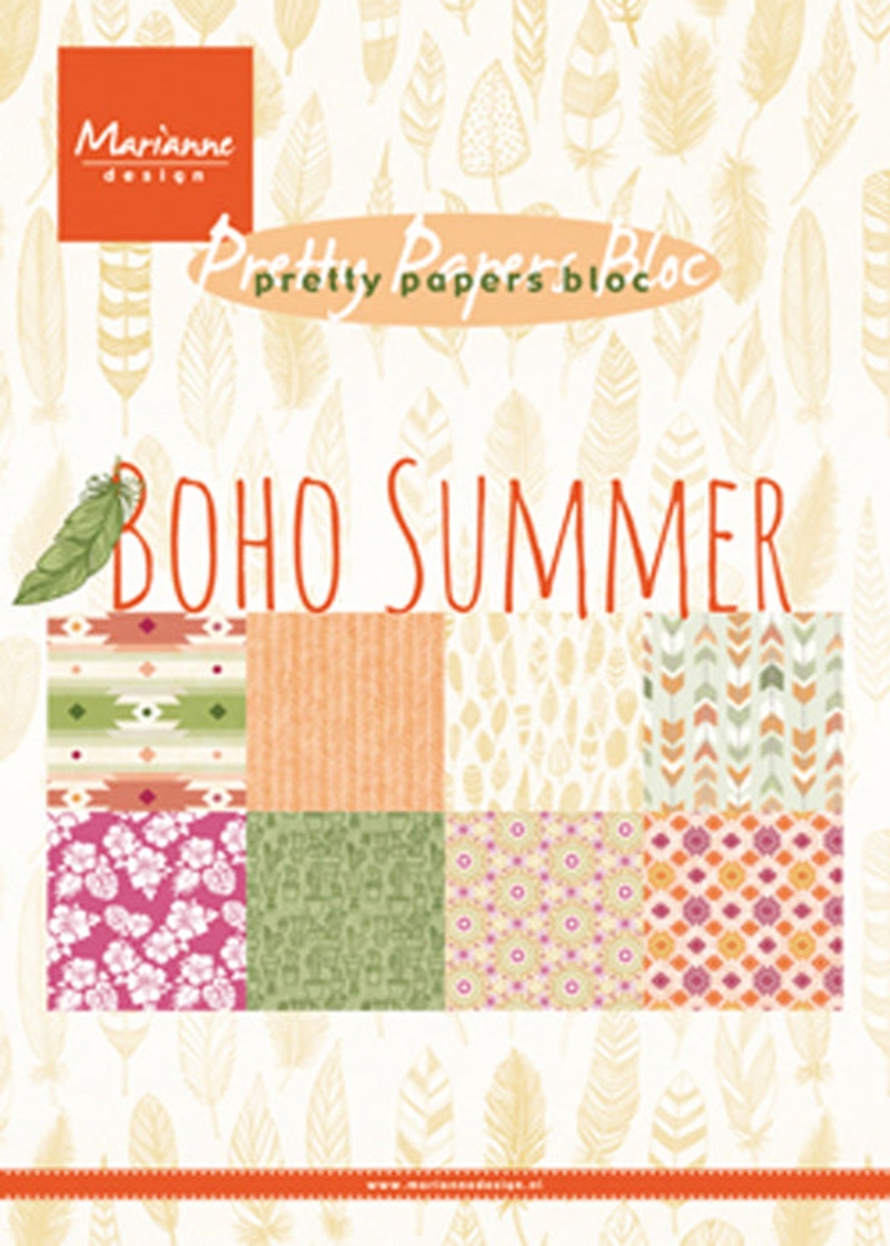 Marianne Design A5 Pretty Paper Bloc Boho Summer