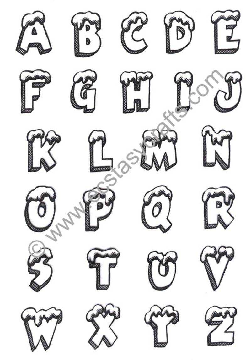 Joy Crafts - Snow Alphabet Clear Stamp Set