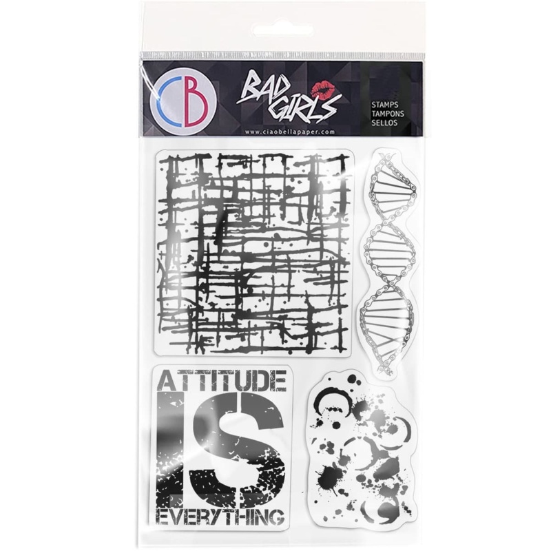 Ciao Bella Clear Stamp Set 4"X6" Attitude Is Everything