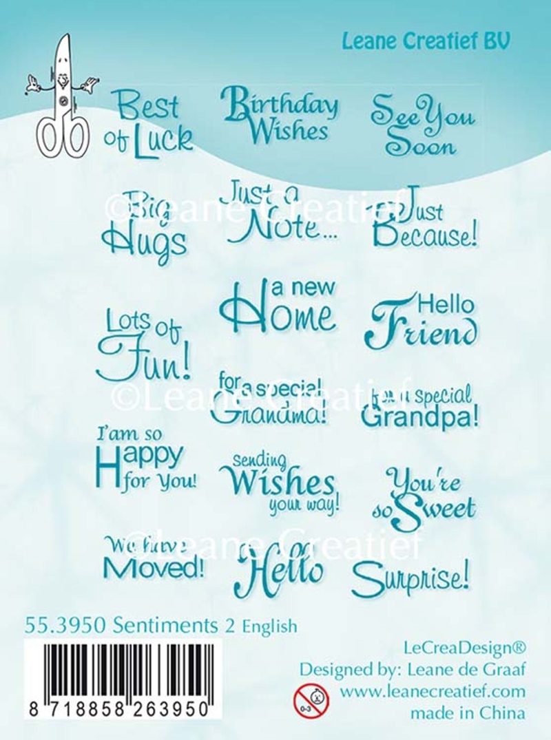 Lecreadesign Clear Stamp - Sentiments English Text 2