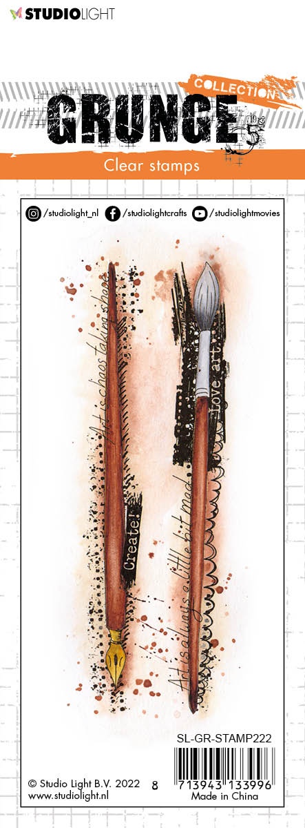 Sl Clear Stamp Grunge Brushes Grunge Collection 148X52,2X3mm 2 Pc Nr.222