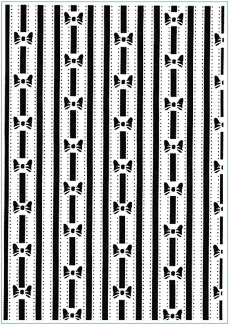 Creative Expressions Embossing Folder A4 Size - Rows Of Bows
