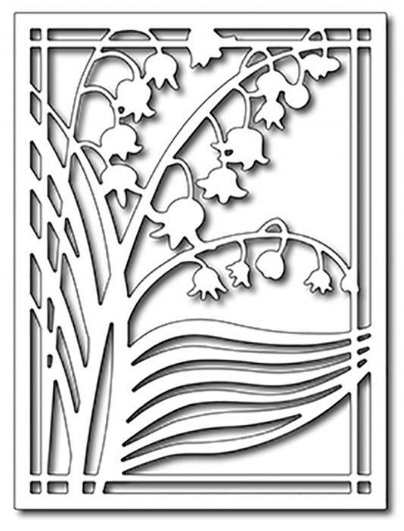Frantic Stamper Precision Die - Lily Of The Valley Card Panel