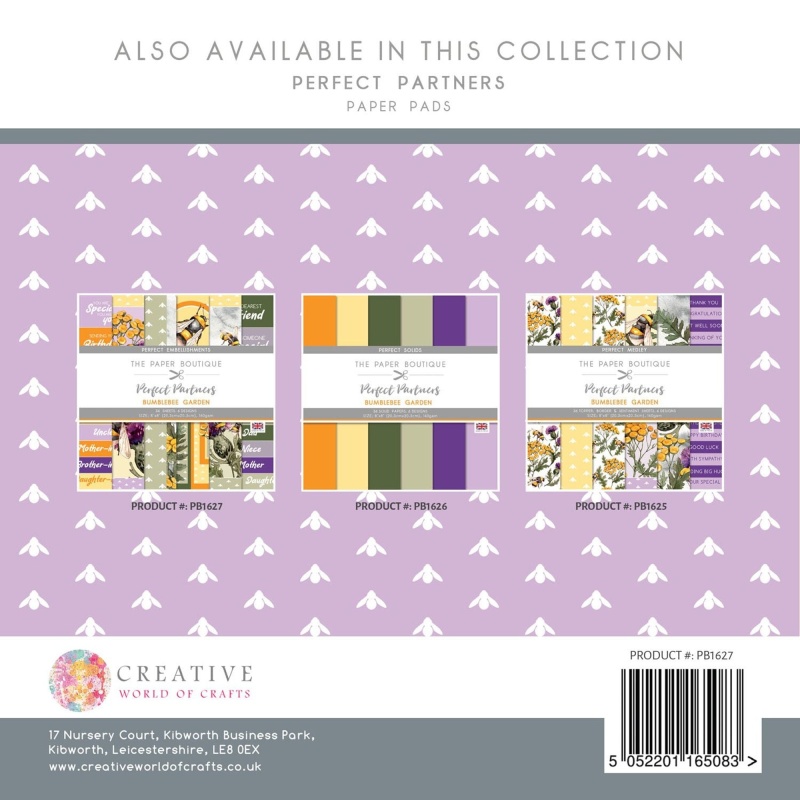 The Paper Boutique Perfect Partners - Bumblebee Garden 8X8 Embellishments