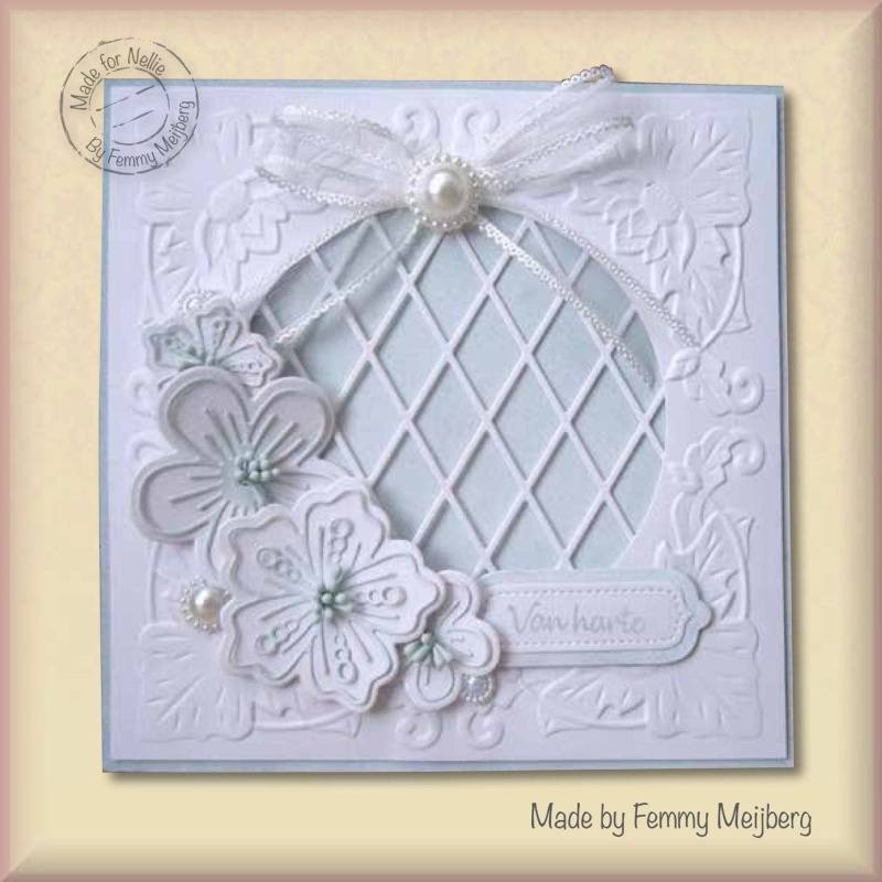 Nellie's Choice 3D Embossing Folder Exotic Flower Frame
