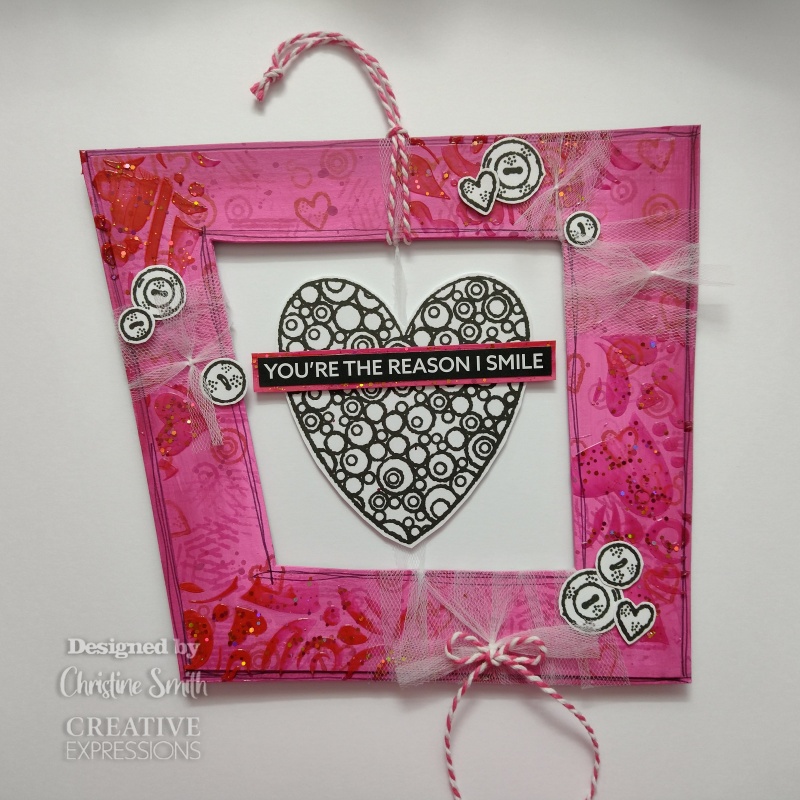 Creative Expressions Swirling Hearts Dl Stencil 4 In X 8 In (10.0 X 20.3 Cm)