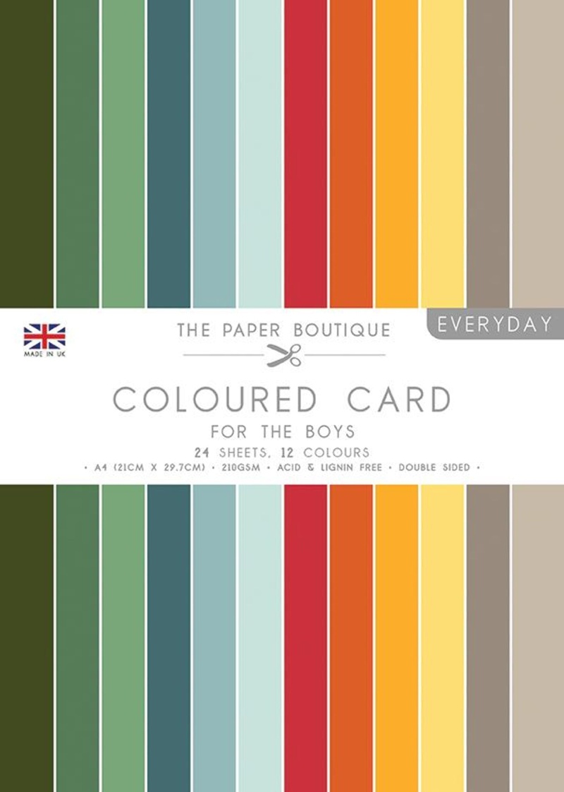 The Paper Boutique Everyday - Coloured Card - For The Boys A4