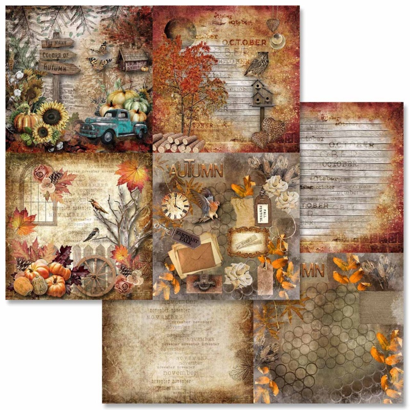 Sweet Autumn Scrapbook Set - 6"X 6"