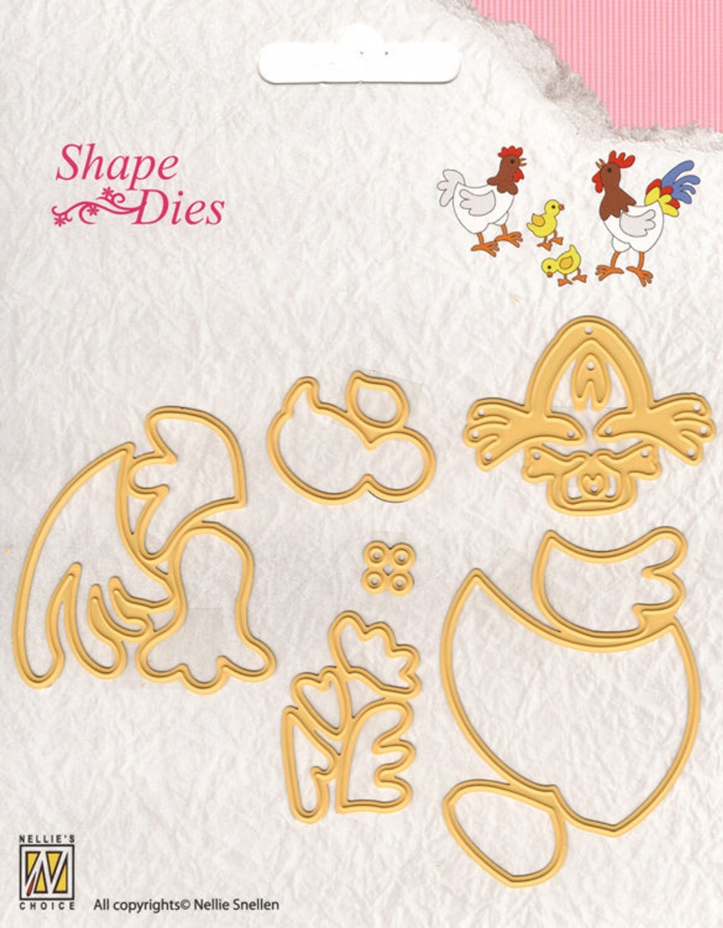 Nellie's Choice - Shape Die - Hen & Rooster