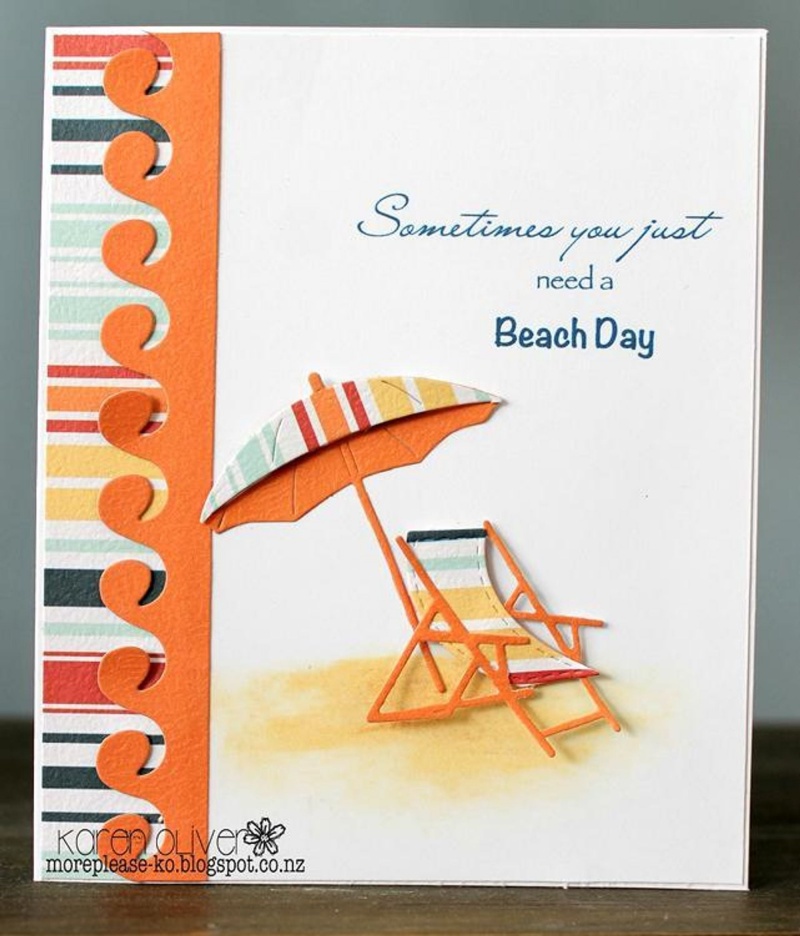 Frantic Stamper Precision Die - Beach Umbrella And Chair