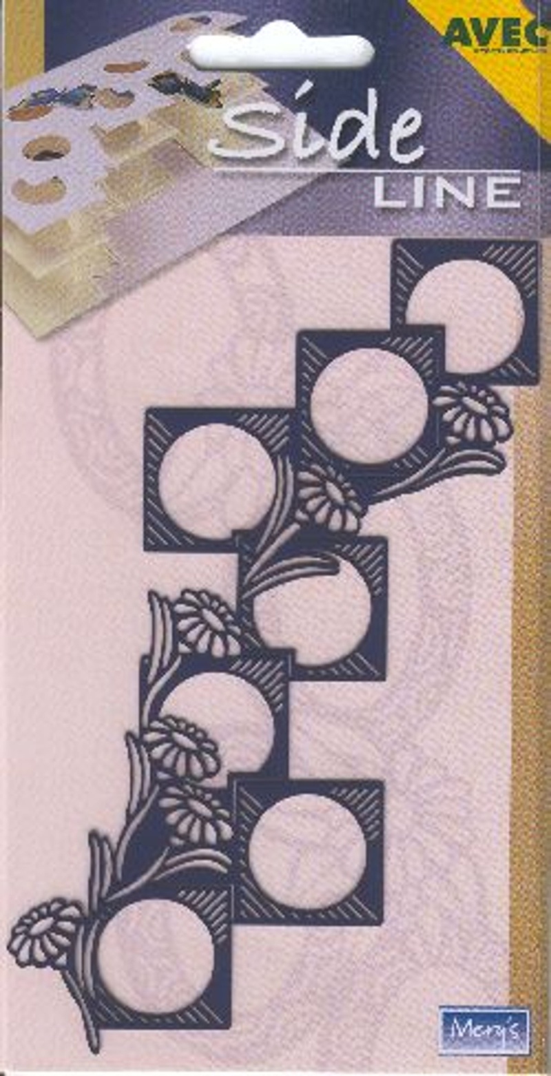 Sideline Embossing Stencil - Squares & Daisies