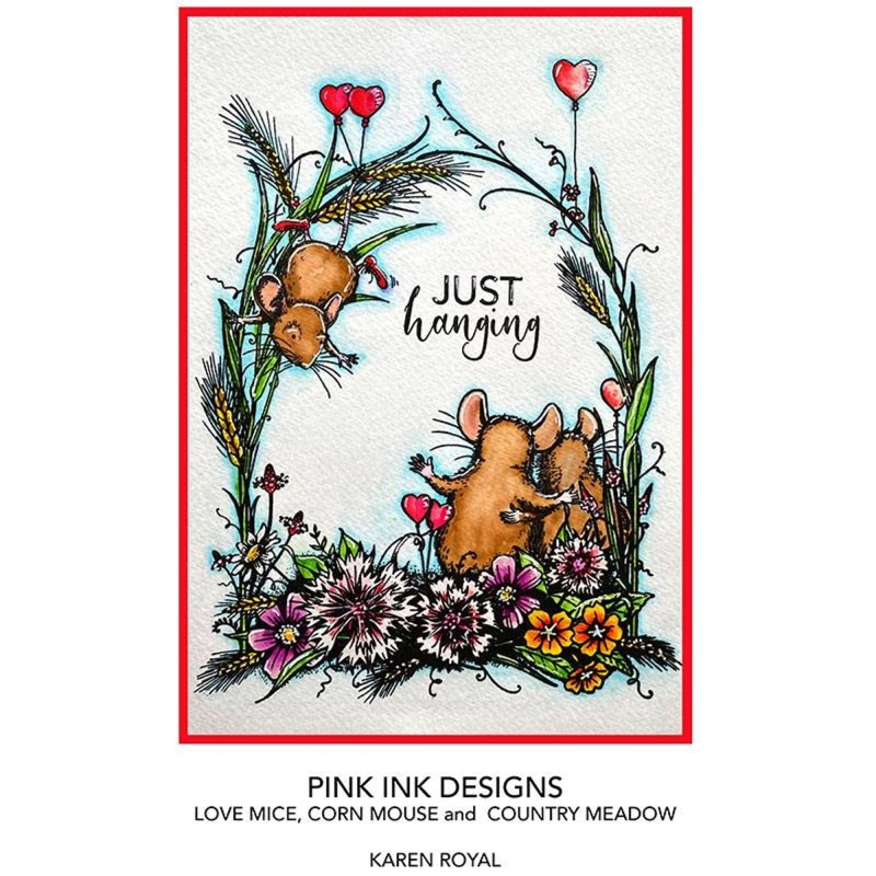 Pink Ink Designs Corn Mouse A7 Clear Stamp