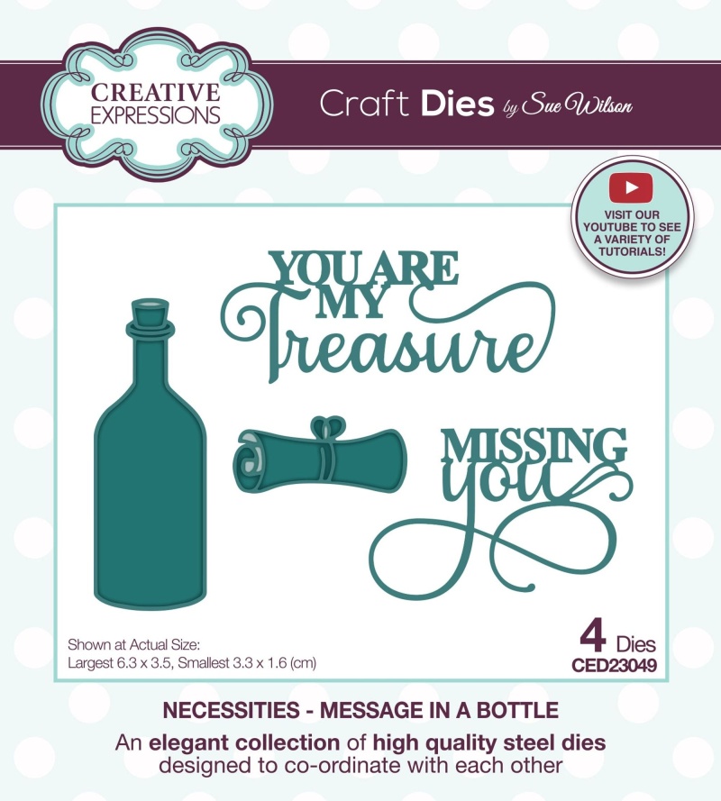 Creative Expressions Sue Wilson Necessities Message In A Bottle Die