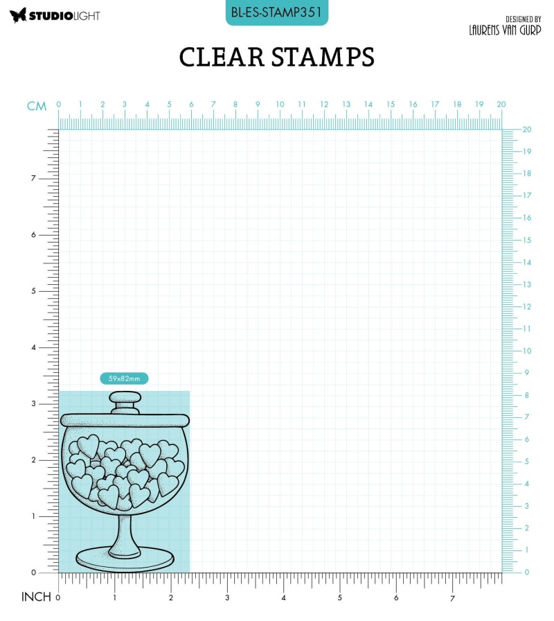 Bl Clear Stamp Candy Jar By Laurens 105X74x3mm 1 Pc Nr.351