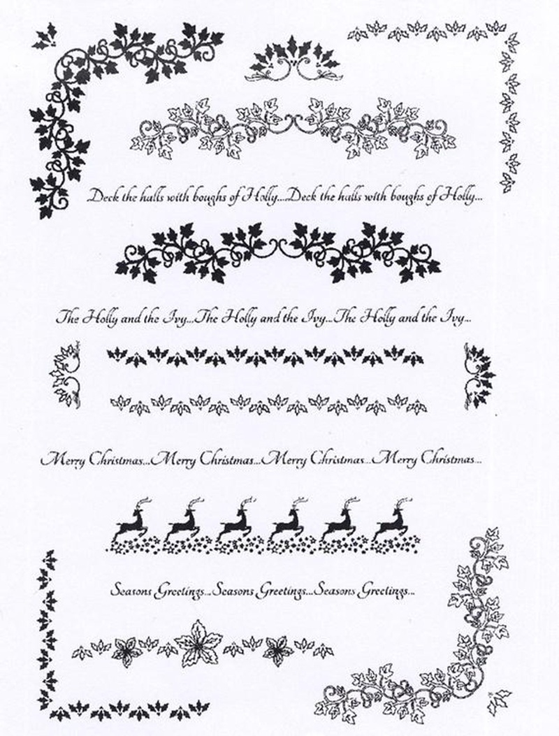 Creative Expressions - Clear Stamp Set - Christmas Borders And Flourishes