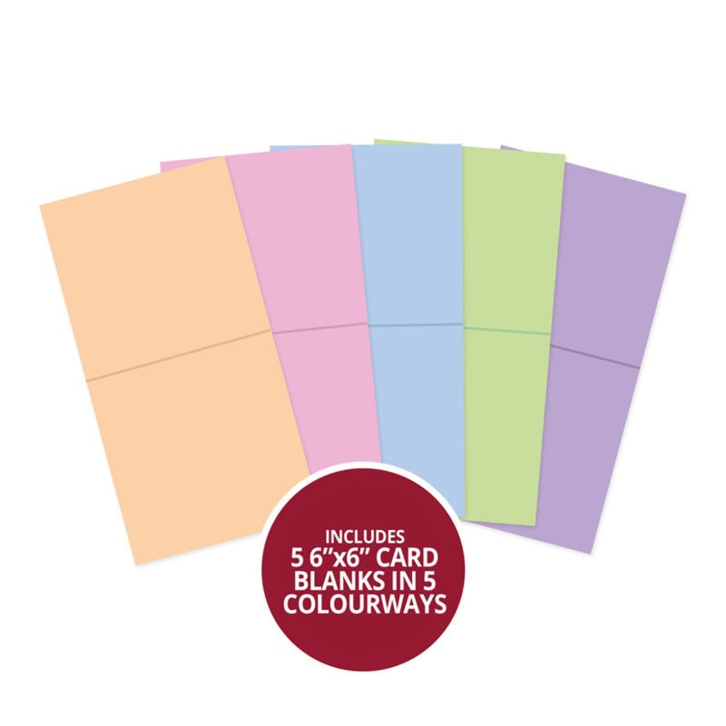 Hunkydory 6" X 6" Card Blanks & Envelopes - Pastels
