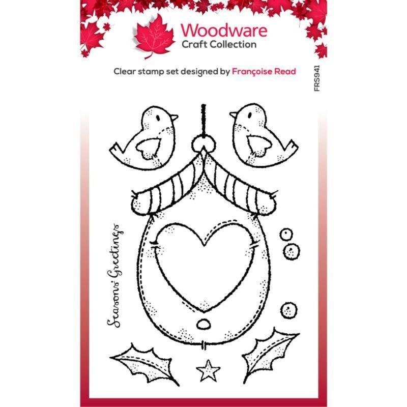 Woodware Clear Singles Christmas Birdhouse 4 In X 6 In Stamp