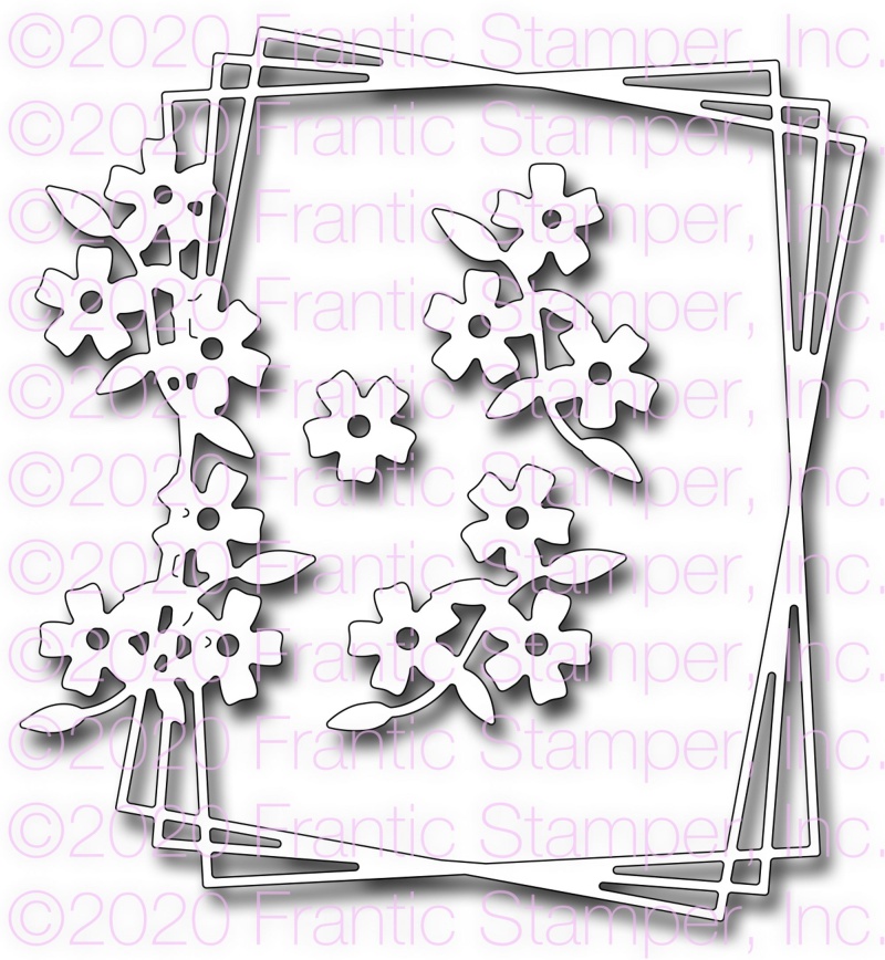 Frantic Stamper Precision Die - Floral Tangled Frame