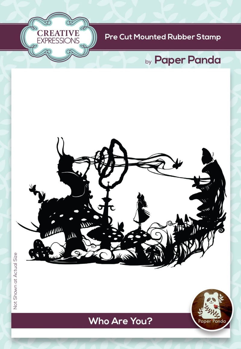 Creative Expressions Paper Panda Who Are You? Pre Cut Rubber Stamp