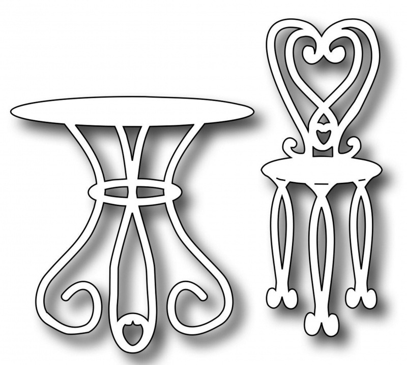 Frantic Stamper Precision Die - Bistro Table And Chairs