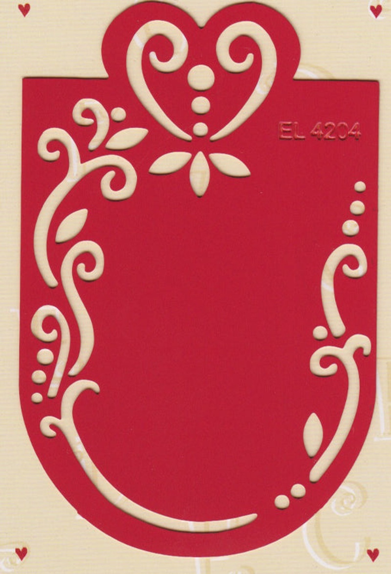 Label Stencil - Heart (El4204)