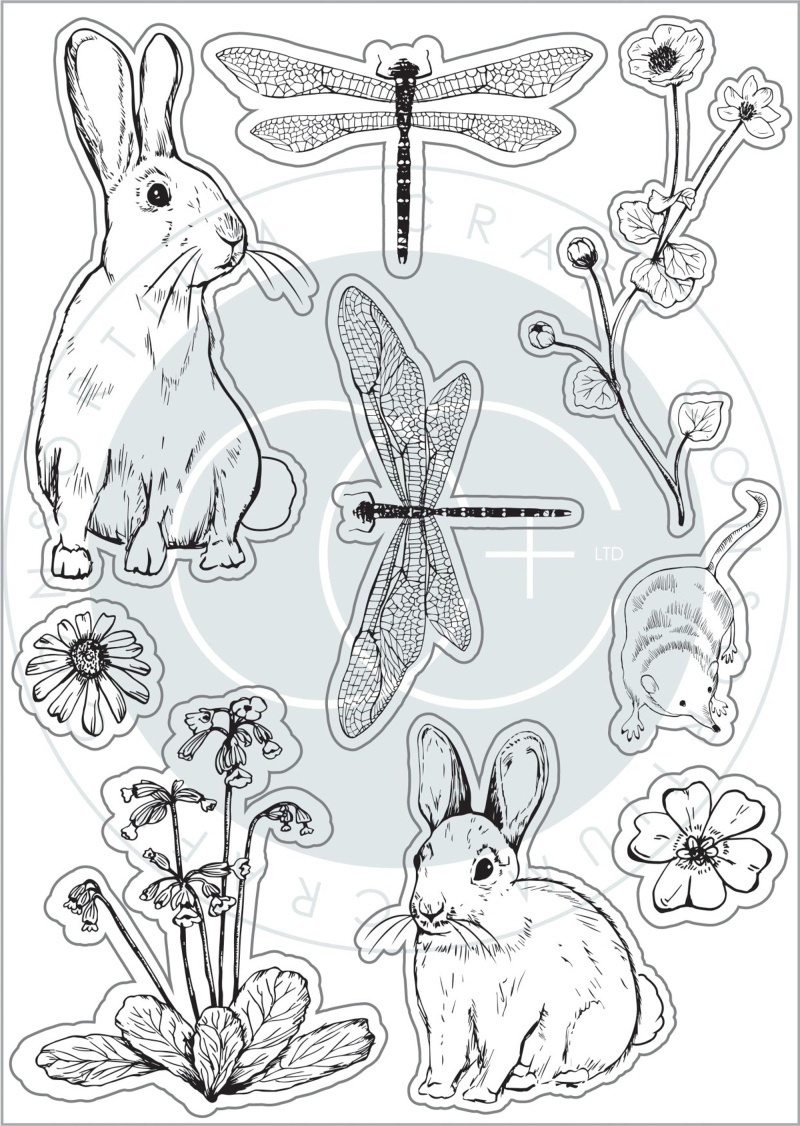Craft Consortium Wildflower Meadow - Se - Stamp Set