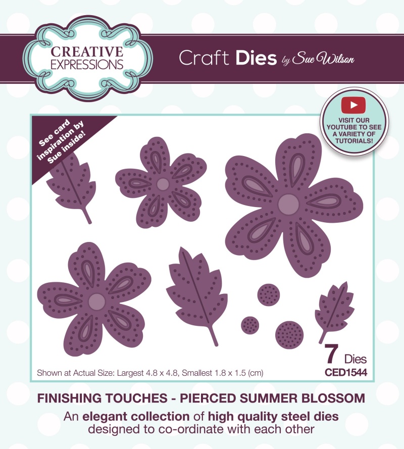Creative Expressions Sue Wilson Finishing Touches Pierced Summer Blossoms Craft Die