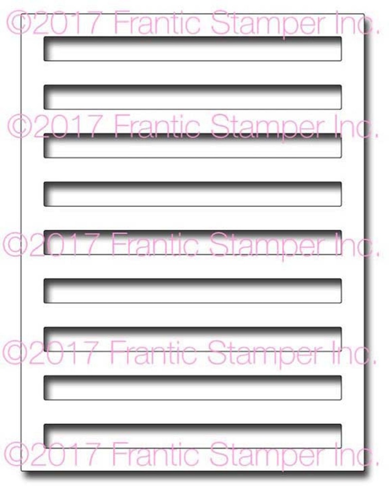Frantic Stamper Precision Die - Striped Card Panel