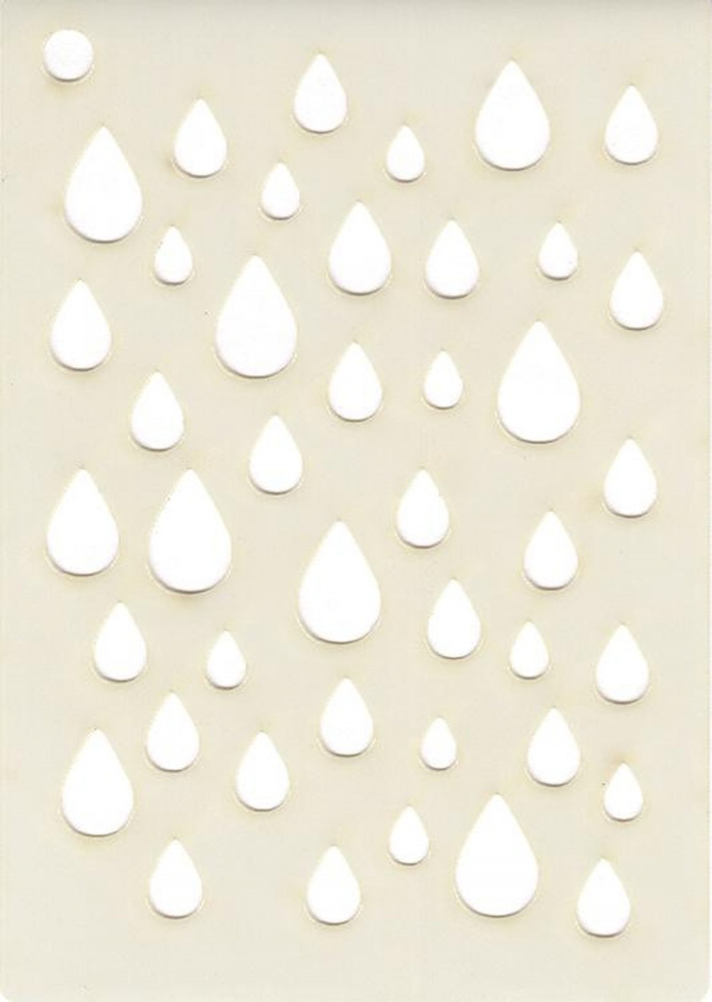 Creative Expressions Mini Stencil -Raindrops