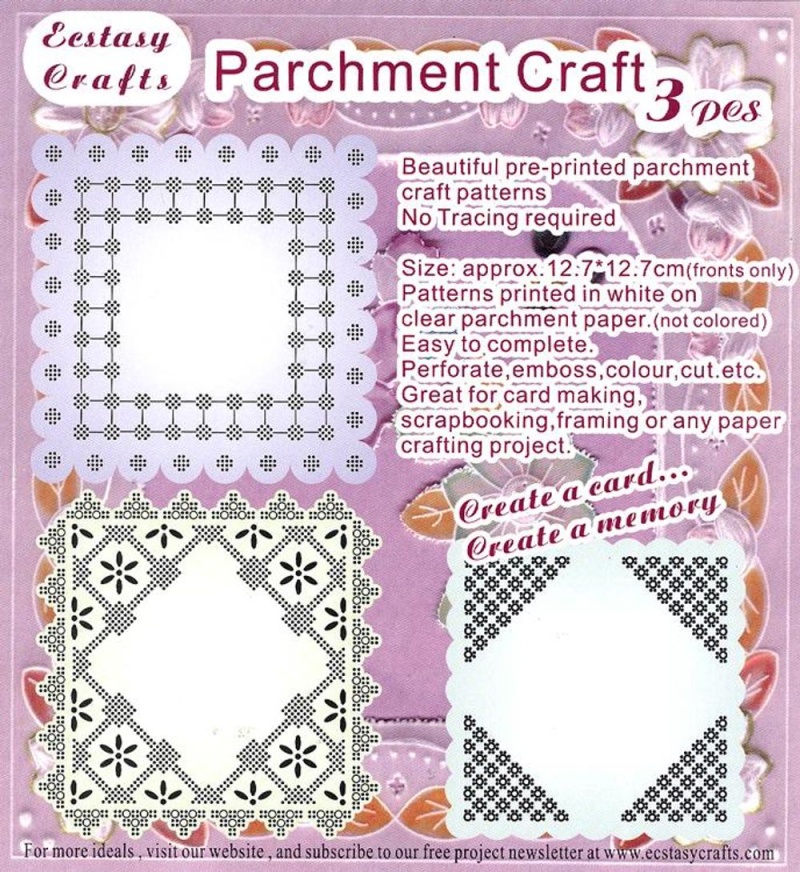 3 Parchment Patterns -Square Frame